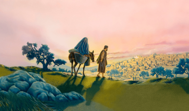 Maria e José a Caminho de Belém